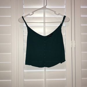 TEAL BLUE CROP TOP TANK
